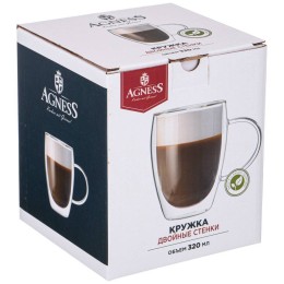 Lefard Кружка с двойными стенками double-wall 320 мл. Диаметр=8 см. Высота=11,5 см. 250-133