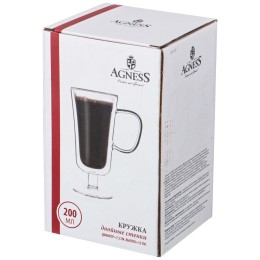 Lefard Кружка с двойными стенками double-wall 200 мл. Диаметр=7,5 см. Высота=15 см. 250-138