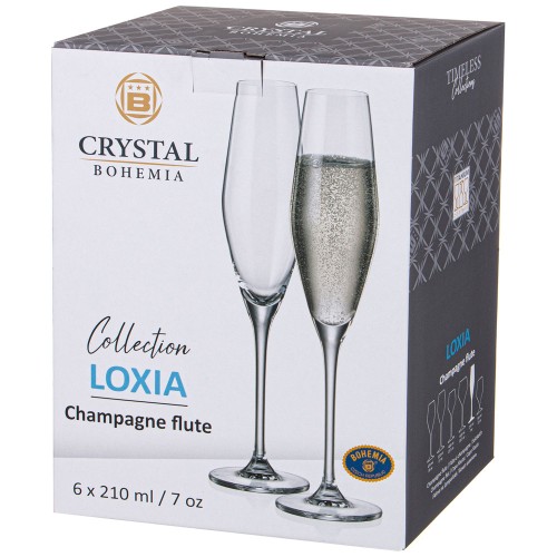 Набор Бокалов Для Шампанского loxia Из 6шт 210мл. 669-385