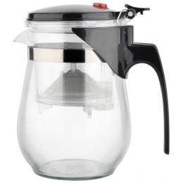 MALLONY Чайник заварочный с кнопкой GUNG FU, объем - 500 мл, стеклянный. 004532-SK