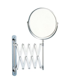 Mallony Зеркало косметическое M-1612 двустороннее (Х5) настенное (диаметр:17см, хром.металл, стекло). 310452-SK