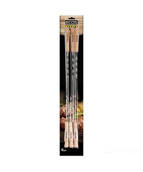 Mallony Шампуры с деревянными ручками ECOS 23021D (набор из 6 штук), нерж. 999629-SK