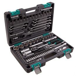 Stels Набор инструментов, 1/2, 1/4, CrV, пластиковый кейс 82 предм. 14105