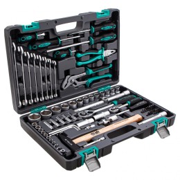 Stels Набор инструментов, 1/2, 1/4, CrV, пластиковый кейс 76 предм. 14104