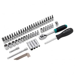 Stels Набор инструментов, 1/4, CrV, пластиковый кейс 57 предм 14101