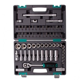 Stels Набор инструментов, 1/2, CrV, пластиковый кейс 60 предм. 14103