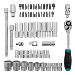 Stels Набор инструментов, 1/2, CrV, пластиковый кейс 60 предм. 14103