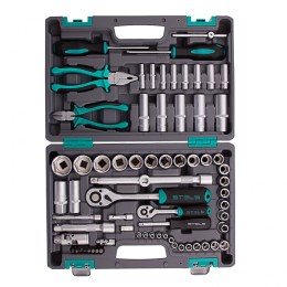 Stels Набор инструментов, 1/2, 1/4, CrV, пластиковый кейс 69 предм 14108