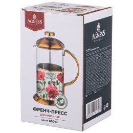 Lefard Френч-пресс Agness маки 600 Мл. 894-132