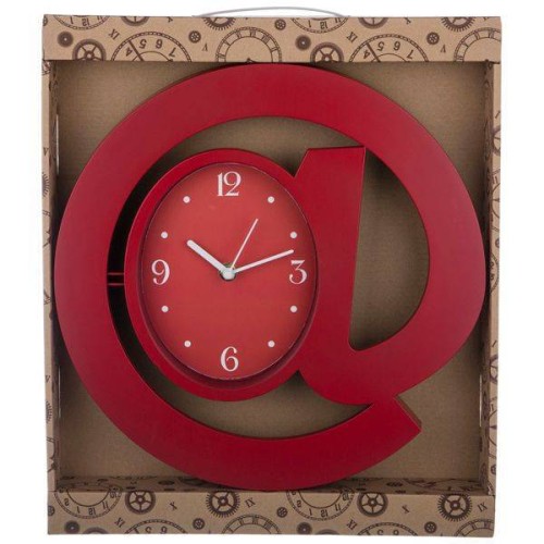 Часы Настенные Кварцевые собачка Диаметр=30 См. Цвет: Красный Циферблат 17*12 См. 220-243