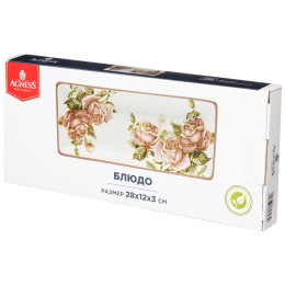 Lefard Блюдо корейская Роза 28*12 См. Высота=3 См. 358-1843