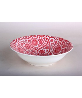 КОРАЛЛ Тарелка глубокая 17см. Paisley красн. DS2202S7R