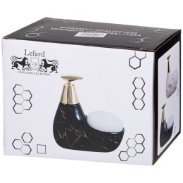 Lefard Дозатор Для Моющего Средства fantasy 350 Мл. 11*9 См. Высота=16 См. + Губка 755-227