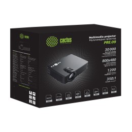 Cactus Проектор CS-PRE.09B.WVGA LCD 1200Lm (800x480) 350:1