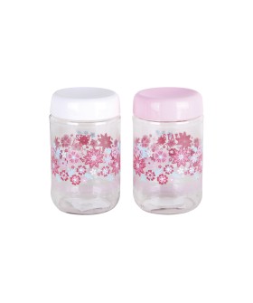 КОРАЛЛ Банка д/сып. продуктов 660мл. Flora микс 2цв. 132079-C