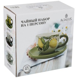 Lefard Чайный Набор На 1 Персону лемон Три 15*15 См. Высота=7 См. / 220 Мл. 358-1578