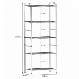 Delta Стеллаж Валенсия 25 (VALENCIA 25 Shelf rack) СТВ25 ГР (Графит)
