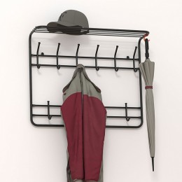 DELTA Вешалка 2х ярусная 80 ВСП 9 Ч (Черный)