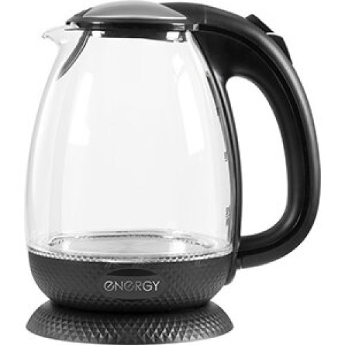 Чайник ENERGY E-250 (1,7 л) стекло, пластик цвет черный. 007122-SK