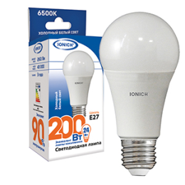IONICH Лампа светодиодная общего назначения ILED-SMD2835-A65-25Вт-2250Лм 230В-2700К-E27