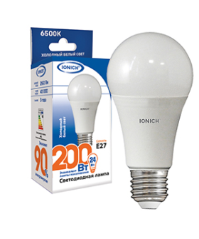 IONICH Лампа светодиодная общего назначения ILED-SMD2835-A65-25Вт-2250Лм 230В-2700К-E27