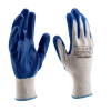 Перчатки полиэфирные с синим нитрильным покрытием, размер L, 15 класс вязки Сибртех 67862