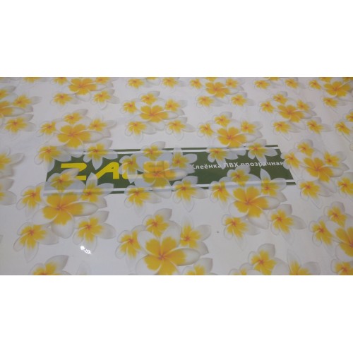 Клеенка Transparent PVC Tablecloth 1,37*1метр погонный прозрачная с рисунком TT-4815A