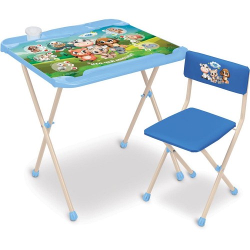 Комплект детской складной мебели НИКА КНД2/1 Никки КТО ЧЕЙ МАЛЫШ? (стол+стул мягкий)