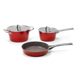 GALAXY Набор посуды 5 предметов LINE GL9515/красный