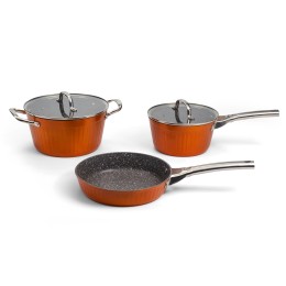 GALAXY Набор посуды 5 предметов GL9515/оранжевый