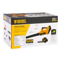 Denzel Воздуходувка аккумуляторная RB180-36, Li-ion, 36 В, 4 Ач, 180 км/ч, 820 м3/ч 59610