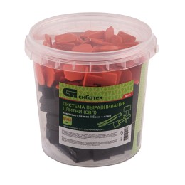Сибртех Система выравнивания плитки (СВП), комплект: зажимы, клинья (50/50 шт), упаковка ведро 88070