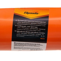 SPARTA Пистолет для герметика, 310 мл, полуоткрытый, круглый шток 8 мм, Heavy Duty 886325