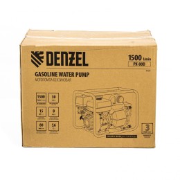 Denzel Мотопомпа бензиновая для грязной воды PX-80D, 15 л.с, 3, 1500 л/мин, глубина 8 м , напор 30 м 99204