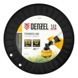 Denzel Леска для триммера двухкомпонентная круглая, 3,0мм х 123м, на DIN катушке EXTRA CORD// 96810