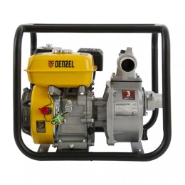 Denzel Мотопомпа бензиновая для чистой воды PX-50, 7 л.с, 2, 600 л/мин, глубина 8 м, напор 30 м 99201