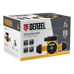 Denzel Циркуляционный насос CP25-6, напор 6 м, 50 л/мин, 1 м кабель, монт. длина 180 мм 99411