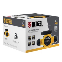 Denzel Циркуляционный насос CP25-8, напор 8 м, 130 л/мин, 1 м кабель, монт. длина 180 мм 99412