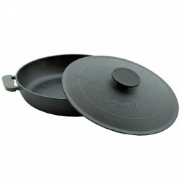 БИОЛ Жаровня чугунная 300 мм с чугунной крышкой 1730К