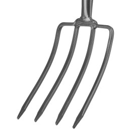 Сибртех Вилы 4-рогие, огородные, кованые, 195х295х1165 мм, деревянный лакированный черенок 61380