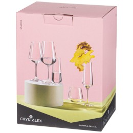 BOHEMIA Набор Бокалов Для Шампанского  Sandra Sprayed Black  Из 6 Шт. 200 Мл. Высота=25 См. 674-716