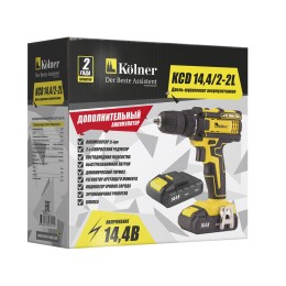 KOLNER Аккумуляторная дрель-шуруповерт KCD 14,4/2-2L