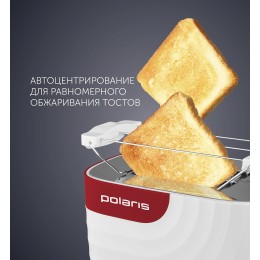 POLARIS Тостер PET 0720 белый/красный
