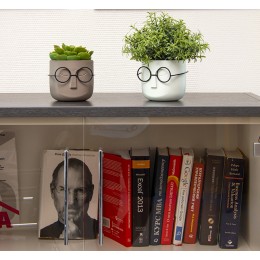 М-ПЛАСТИКА Кашпо СТИВ 0,65 литров ФРАНЦУЗСКИЙ СЕРЫЙ М 3079