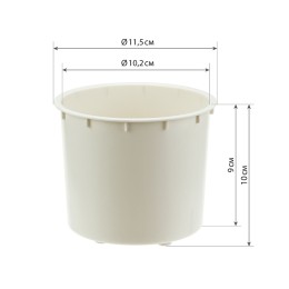 М-ПЛАСТИКА Кашпо СТИВ 0,65 литров ФРАНЦУЗСКИЙ СЕРЫЙ М 3079