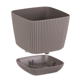 М-ПЛАСТИКА Кашпо ПИКАНТО 110×110 мм 0,65 л ФРАНЦУЗСКИЙ СЕРЫЙ М 3208