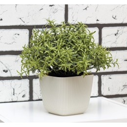 М-ПЛАСТИКА Кашпо ПИКАНТО 110×110 мм 0,65 л ФРАНЦУЗСКИЙ СЕРЫЙ М 3208