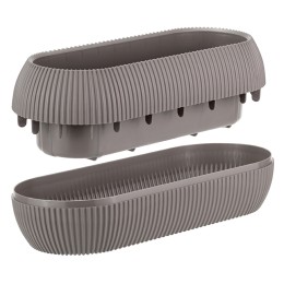 М-ПЛАСТИКА Кашпо ПИКАНТО овальное 1,3 л БЕЛЫЙ РОТАНГ М 3210