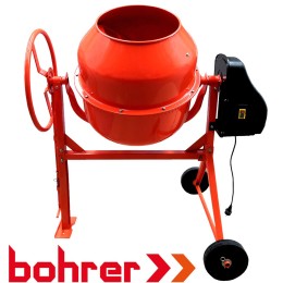 BOHRER Бетоносмеситель БСЭ-200 850 Вт, объём барабана 200 л, чугунный венец