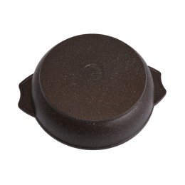 Кукмара Сотейник 30/7,5 см со стекл. крышкой, АП (кофейный мрамор) смк307а